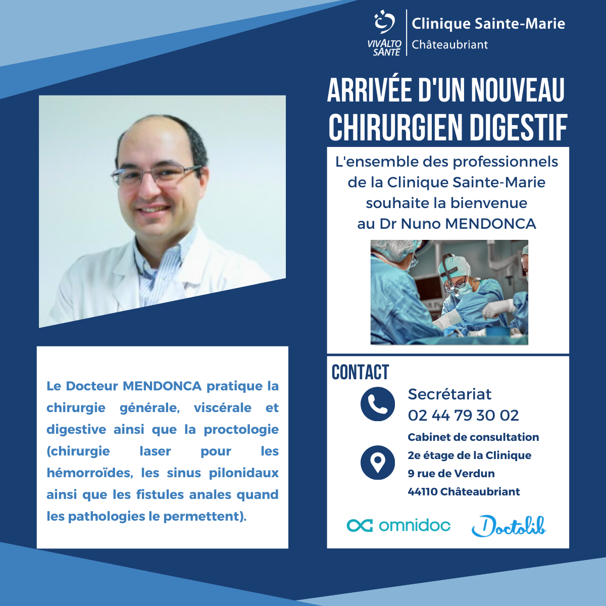 Bienvenue Dr MENDONCA